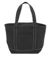 Zippered Solid Color Boat Tote Bag
